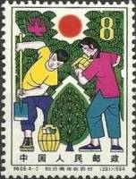 (№1964-820) Марка Китай 1964 год "Молодежи работать в сельском хозяйстве", Гашеная